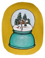 Boule à neige - 30*45 cm-2020 - acrylique sur papier