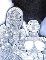 Le couple - 50*65 cm-2008 - mine de plomb sur papier