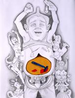Rasoir bleu - 50*65 cm-2021 - crayon gris sur papier