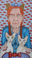 Vieux chat - 40*70 cm-2013 - acrylique sur toile