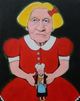 Vieille poupée - 38*45 cm-2019 - acrylique sur toile