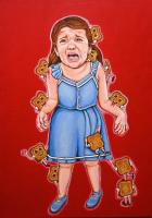 Le goûter - 50*60 cm-2021 - acrylique sur toile