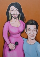 Conchita Wurst - 50*70 cm-2015 - acrylique sur toile