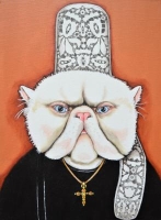 Chat mamm-gozh - 30*40 cm-2015 - acrylique sur toile