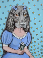 Chien bleu - 30*40 cm-2013 - acrylique sur toile
