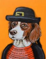 Epagneul breton - 24*30 cm-2014 - acrylique sur toile