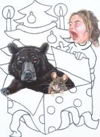 Peluches de Noël - 80*115 cm-2011 - acrylique sur toile